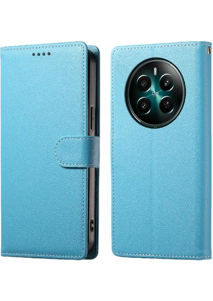 Realme 12 4g Manyetik Kapatma Günlük Kullanım Darbeye Dayanıklı Kart Yuvaları Için Kılıf (Yurt Dışından)