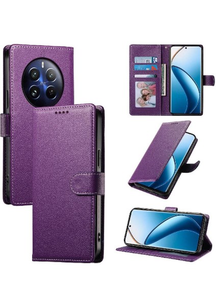 Realme 13 4g Manyetik Kapatma Günlük Kullanım Darbeye Dayanıklı Kart Yuvaları Için Kılıf (Yurt Dışından)