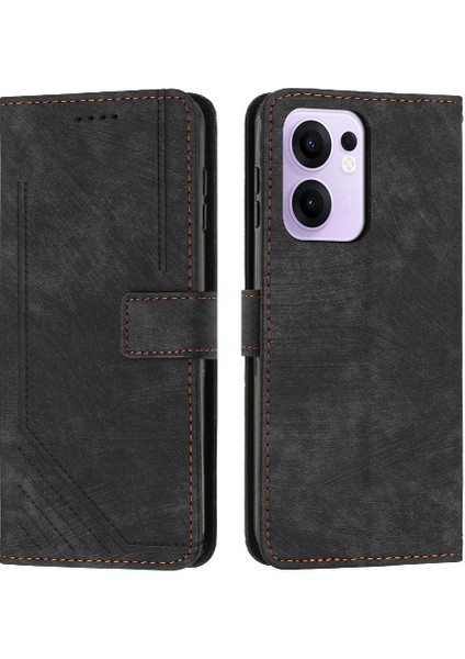 Oppo Reno 13F 5g Kickstand Kart Ekleme Cüzdan Pu Deri Için Flip Case (Yurt Dışından)