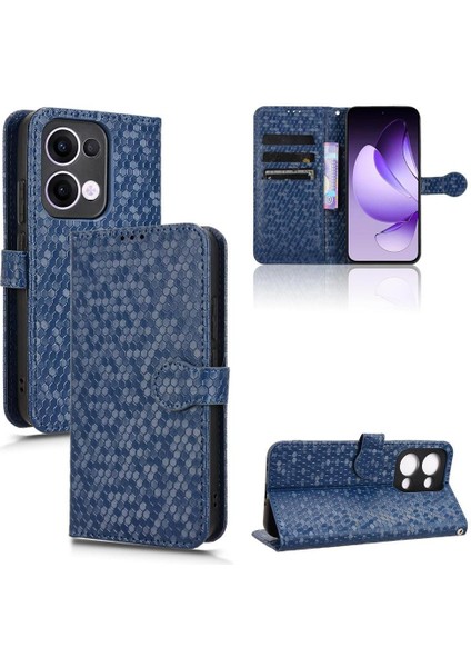Oppo Reno 13 5g Manyetik Toka Geometrik Desen Deri Cüzdan Için Kılıf (Yurt Dışından)
