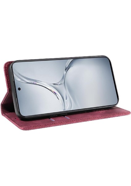 Realme 14 Pro Plus Koruyucu Folyo Cüzdan Pu Deri Manyetik Için Kılıf (Yurt Dışından)