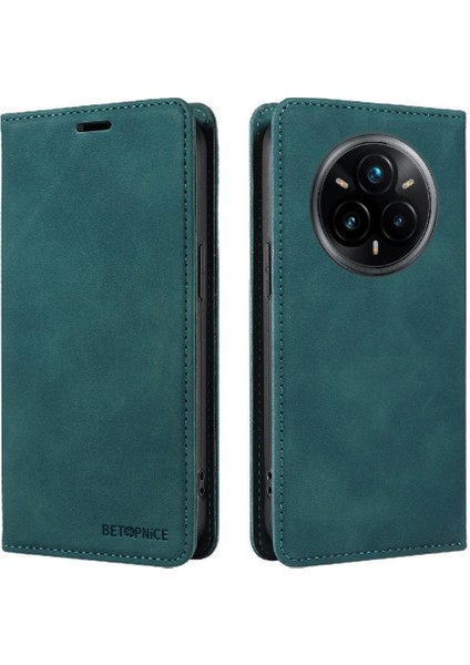 Realme 14 Pro Plus Koruyucu Folyo Cüzdan Pu Deri Manyetik Için Kılıf (Yurt Dışından)