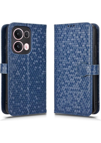 Oppo Reno 13 Pro 5g Deri Cüzdan Kapak Için Kılıf Geometrik Desen Toka (Yurt Dışından) modelleri