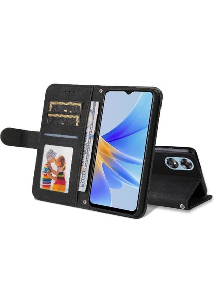 Oppo A17/A17K Uzun Kayış Darbeye Dayanıklı Kart Yuvası Sahipleri Için Kılıf Kısa Kayış (Yurt Dışından)