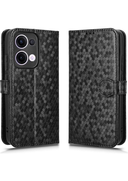 Oppo Reno 13 5g Manyetik Toka Geometrik Desen Deri Cüzdan Için Kılıf (Yurt Dışından) modelleri