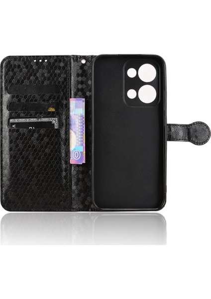 Oppo Reno 13 5g Manyetik Toka Geometrik Desen Deri Cüzdan Için Kılıf (Yurt Dışından) fırsatları