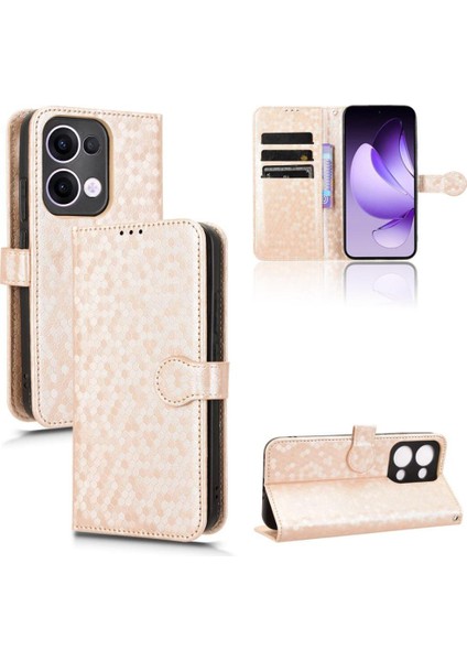 Oppo Reno 13 5g Manyetik Toka Geometrik Desen Deri Cüzdan Için Kılıf (Yurt Dışından)