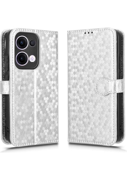 Oppo Reno 13 5g Manyetik Toka Geometrik Desen Deri Cüzdan Için Kılıf (Yurt Dışından) modelleri