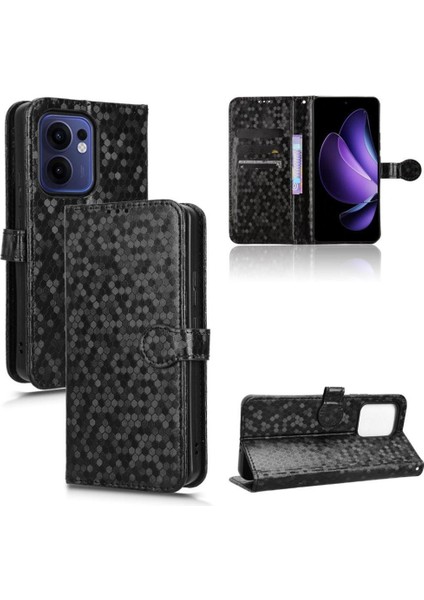 Oppo Reno 13F 4g Manyetik Toka Geometrik Desen Deri Cüzdan Için Kılıf (Yurt Dışından)