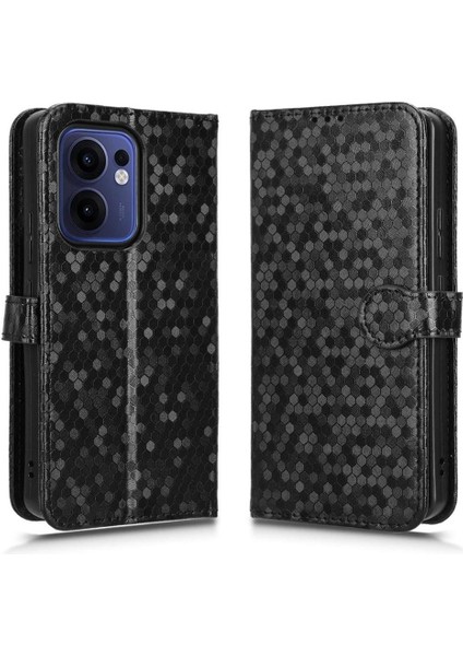 Oppo Reno 13F 5g Manyetik Toka Deri Cüzdan Kapak Geometrik Için Kılıf (Yurt Dışından)