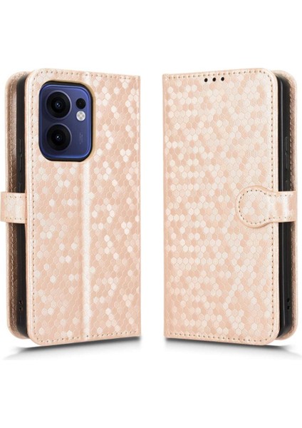 Oppo Reno 13F 5g Manyetik Toka Deri Cüzdan Kapak Geometrik Için Kılıf (Yurt Dışından)