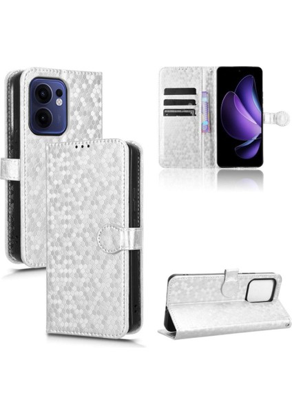 Oppo Reno 13F 4g Manyetik Toka Geometrik Desen Deri Cüzdan Için Kılıf (Yurt Dışından)