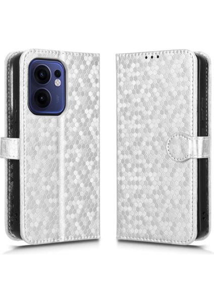 Oppo Reno 13F 4g Manyetik Toka Geometrik Desen Deri Cüzdan Için Kılıf (Yurt Dışından) modelleri