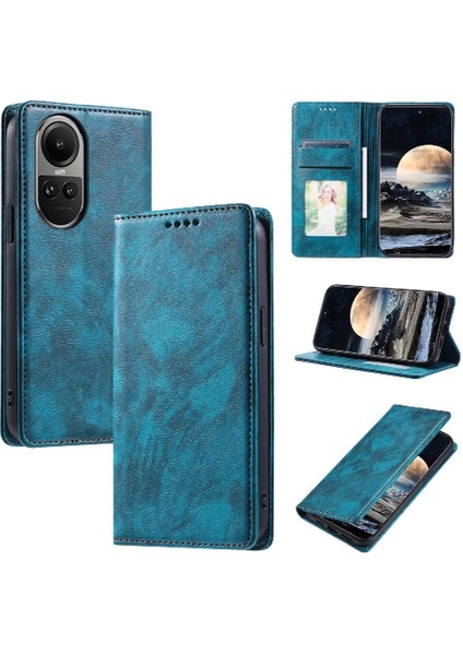 Oppo Reno 10 Pro 5g Ince Cüzdan Koruyucu Pu Deri Kart Için Flip Case (Yurt Dışından)
