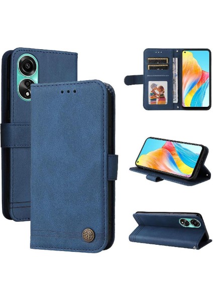Oppo A78 4g Darbeye Kısa Kayış Uzun Kayış Kart Yuvası Için Flip Case (Yurt Dışından)