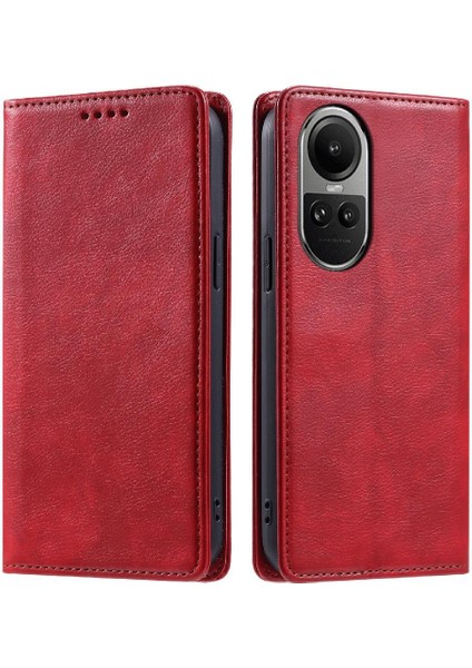 Oppo Reno 10 Pro 5g Ince Cüzdan Koruyucu Pu Deri Kart Için Flip Case (Yurt Dışından)
