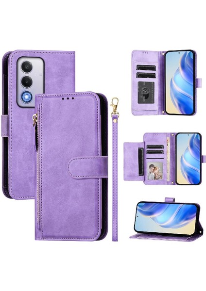 Oppo A80 Fermuar Kart Tutucu Pu Deri Manyetik Için Flip Case (Yurt Dışından) indirimleri