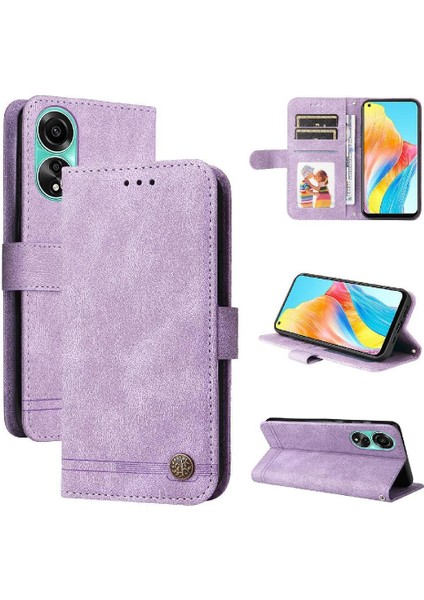 Oppo A78 4g Darbeye Kısa Kayış Uzun Kayış Kart Yuvası Için Flip Case (Yurt Dışından)