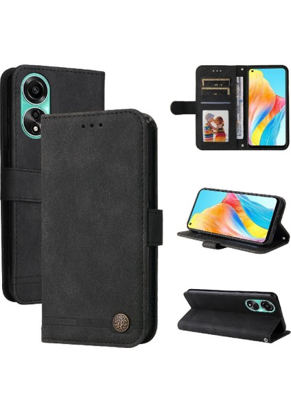 Oppo A78 4g Darbeye Kısa Kayış Uzun Kayış Kart Yuvası Için Flip Case (Yurt Dışından)