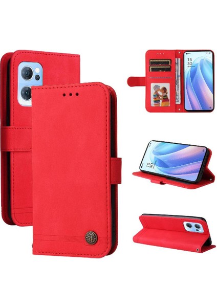 Oppo Find X5 Lite Kart Yuvası Sahipleri Için Flip Case Kısa Kayış Cüzdan Uzun (Yurt Dışından)