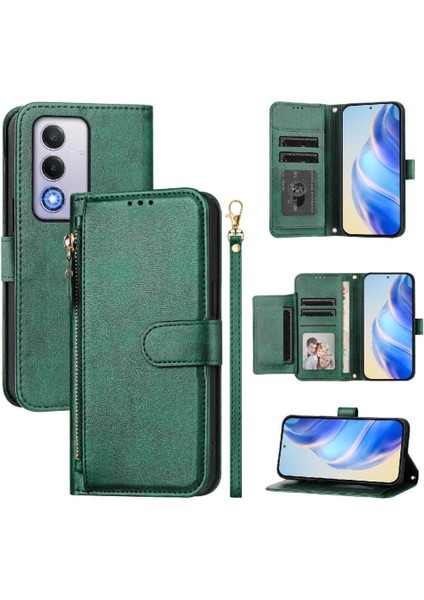 Oppo A80 Fermuar Kart Tutucu Pu Deri Manyetik Için Flip Case (Yurt Dışından) indirimleri
