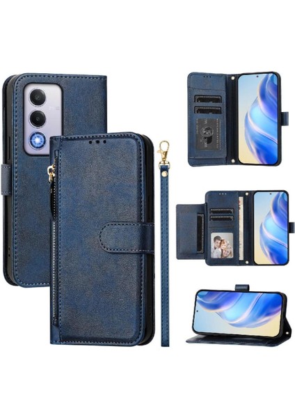 Oppo A3 Pro Fermuar Pu Deri Manyetik Kart Tutucu Için Flip Case (Yurt Dışından)