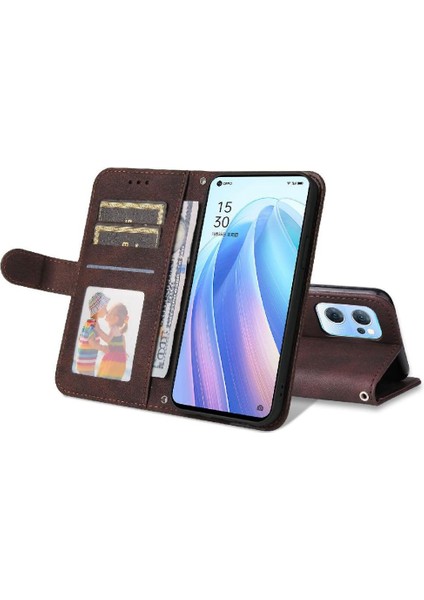 Oppo Find X5 Lite Kart Yuvası Sahipleri Için Flip Case Kısa Kayış Cüzdan Uzun (Yurt Dışından) fırsatları