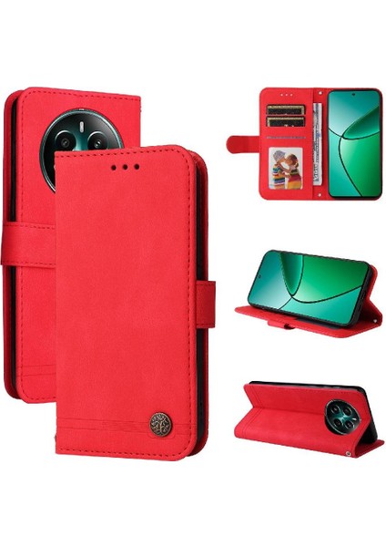 Realme 12 4g Darbeye Kısa Kayış Kart Yuvası Sahipleri Için Flip Case Cüzdan (Yurt Dışından) modelleri