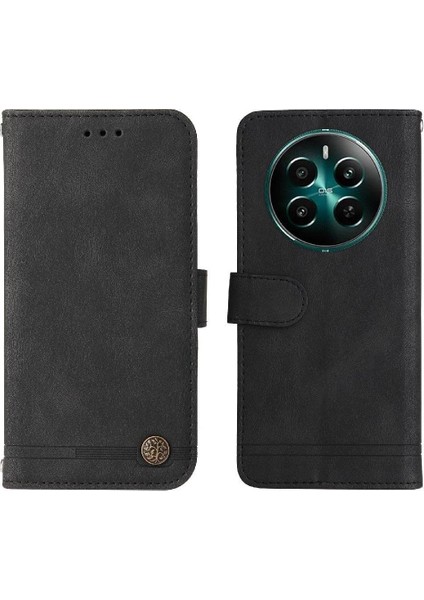 Realme 12 4g Darbeye Kısa Kayış Kart Yuvası Sahipleri Için Flip Case Cüzdan (Yurt Dışından)