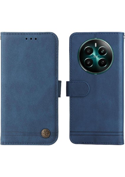 Realme 12 4g Darbeye Kısa Kayış Kart Yuvası Sahipleri Için Flip Case Cüzdan (Yurt Dışından)