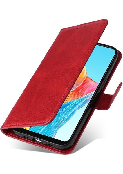 Oppo A78 4g Hassas Kesikler Manyetik Kapatma Kart Yuvaları Için Flip Case (Yurt Dışından) modelleri