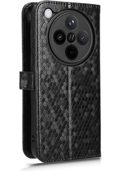 Oppo Find X8 5g Manyetik Toka Deri Cüzdan Kapak Geometrik Için Kılıf (Yurt Dışından)