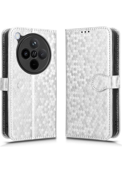 Oppo Find X8 5g Manyetik Toka Deri Cüzdan Kapak Geometrik Için Kılıf (Yurt Dışından)