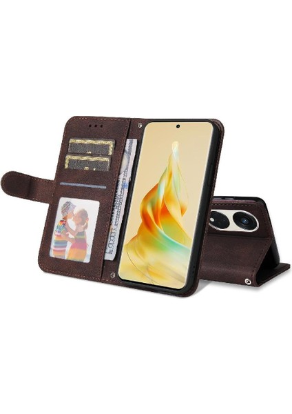 Oppo Reno 8t 5g Cüzdan Darbeye Dayanıklı Uzun Kayış Kart Yuvası Için Flip Case Kısa (Yurt Dışından) indirimleri
