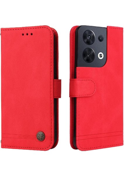 Oppo Reno 8 5g Kısa Kayış Cüzdan Darbeye Dayanıklı Uzun Kayış Kartı Için Flip Case (Yurt Dışından)