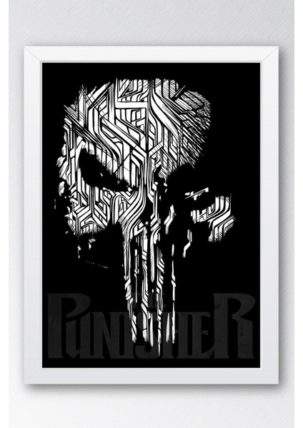 The Punisher Çerçeveli Tablo - Marvel Dizi Posteri Tablo