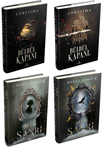 Saka ve Sanrı 1, Saka ve Sanrı 2, Bülbül Kapanı 1, Bülbül Kapanı 2 Maral Atmaca Loresima 4 Kitap Ciltli Set