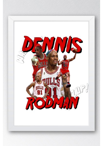 Dennis Rodman Çerçeveli Tablo - Basketbol Nba Posteri Tablo