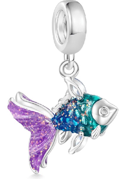 Goldfish - Japon Balığı Charm, 925 Ayar Gümüş