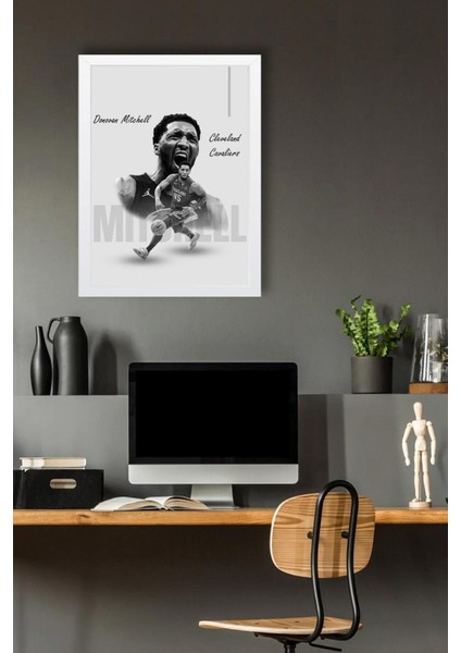 Donovan Mitchell Çerçeveli Tablo - Cleveland Cavaliers Nba Posteri Tablo fiyatları