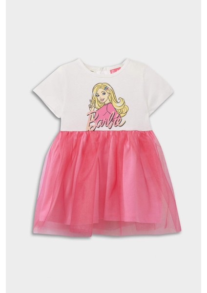 Kız Bebek Barbie Kısa Kollu Yazlık Tül Elbise F0529A525SM fırsatları