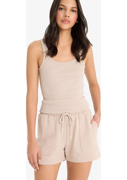 Slim Fit Dar Kesim Basic Düz Yuvarlak Yaka Fitilli Kaşkorse Atlet E5539AX25SM modelleri