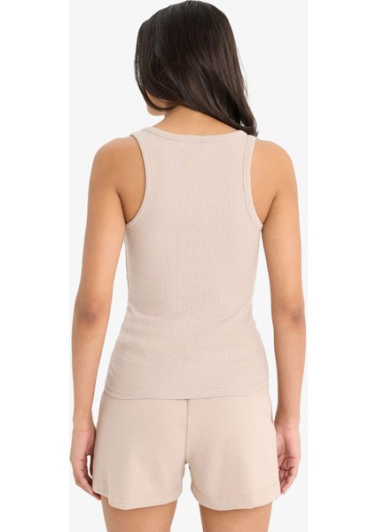 Slim Fit Dar Kesim Basic Düz Yuvarlak Yaka Fitilli Kaşkorse Atlet E5539AX25SM indirimleri