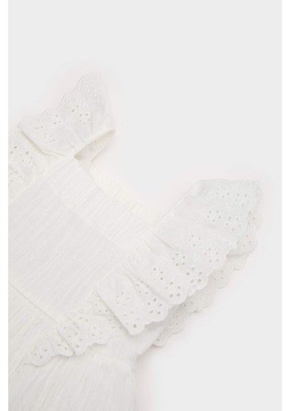 Kız Bebek Kolsuz Poplin Yazlık Elbise E8395A525SM modelleri