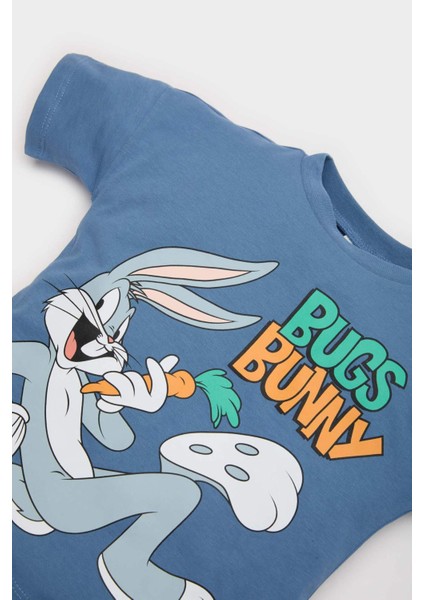 Erkek Bebek Looney Tunes 2'li Takım Kısa Kollu Tişört Şort E7693A525SM