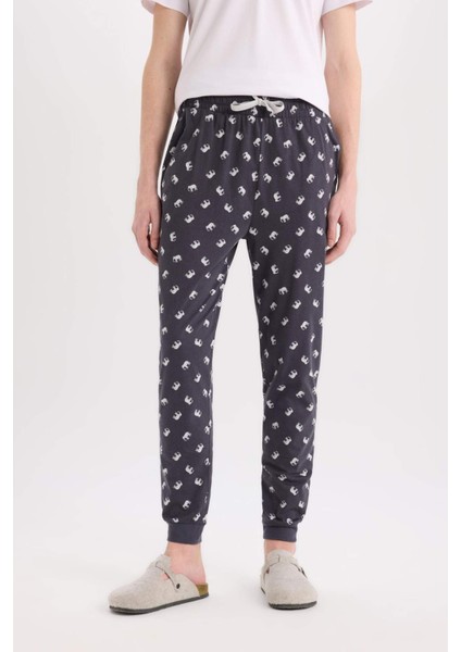Regular Fit Desenli Cepli Pijama Altı E0497AX25SP