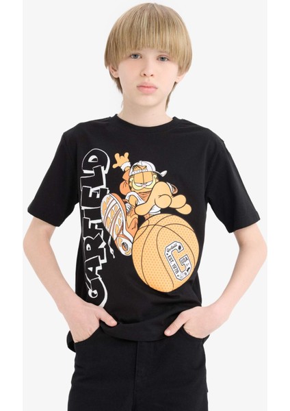 Erkek Çocuk Garfield Bisiklet Yaka Kısa Kollu Tişört E3107A825SM modelleri