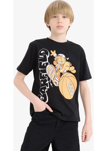 Erkek Çocuk Garfield Bisiklet Yaka Kısa Kollu Tişört E3107A825SM fırsatları