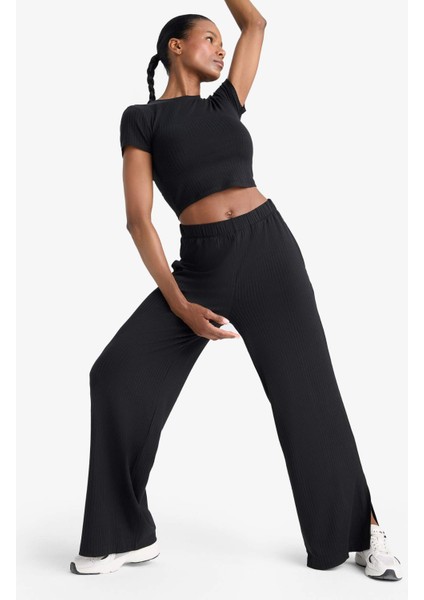 fit Cropped Fit Bisiklet Yaka Sporcu Kısa Kollu TIŞÖRT E2536AX25SM fiyatları