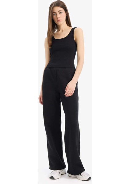 Slim Fit Dar Kesim Basic Düz Yuvarlak Yaka Fitilli Kaşkorse Atlet E5540AX25SM